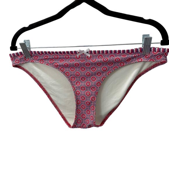Solid & Striped The Daphne Swim Bikini Bottom Mosaic Floral Red XL NWT - Picture 1 of 6